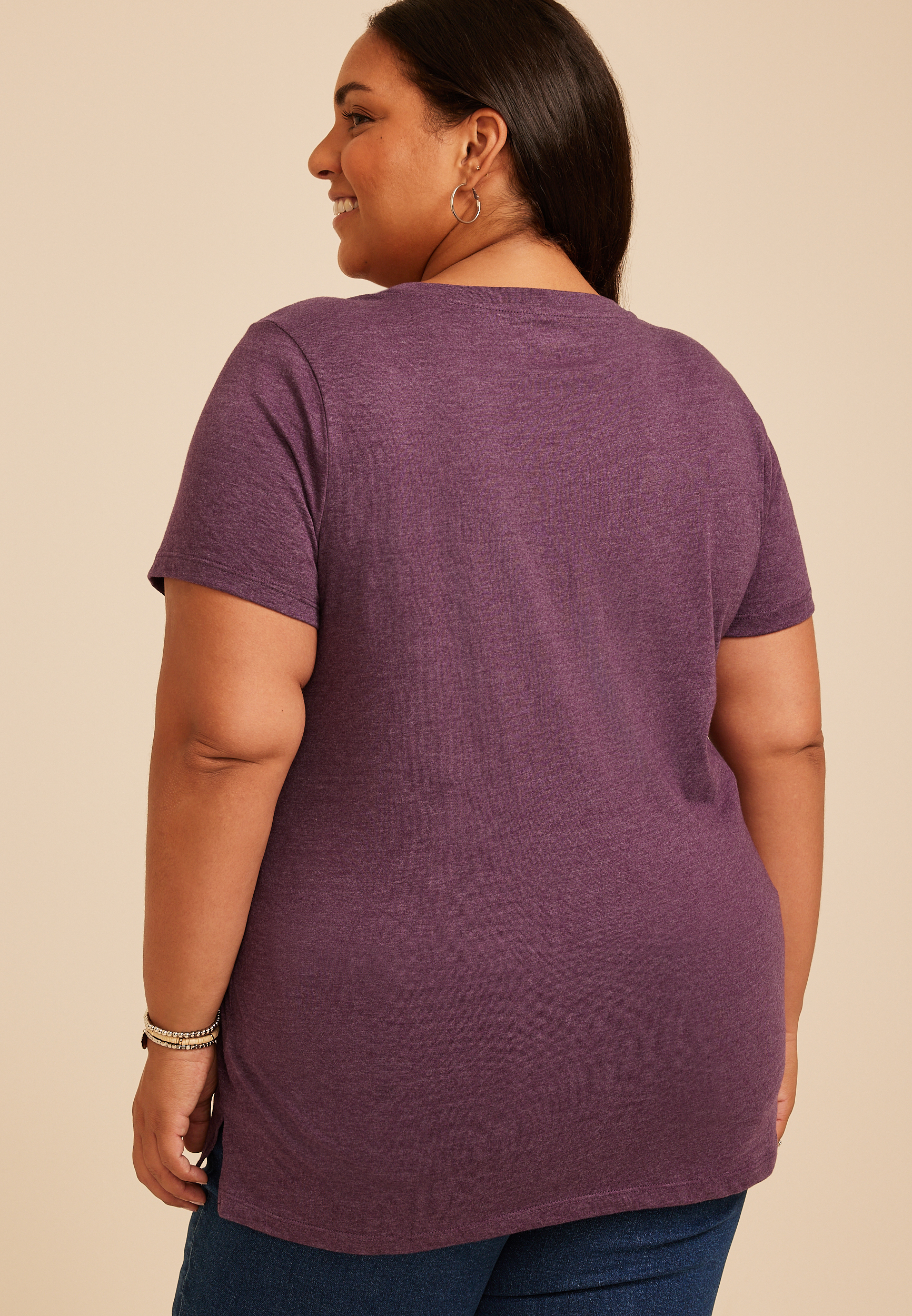 Plus Size Comfy Clothes And Murder Shows Classic Fit Graphic Tee, POTENT PURPLE, large