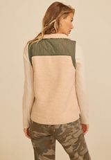 Snap Front Sherpa Vest, C1829, small