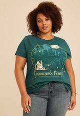 Plus Size Forbidden Forest Classic Fit Graphic Tee, C2735, small