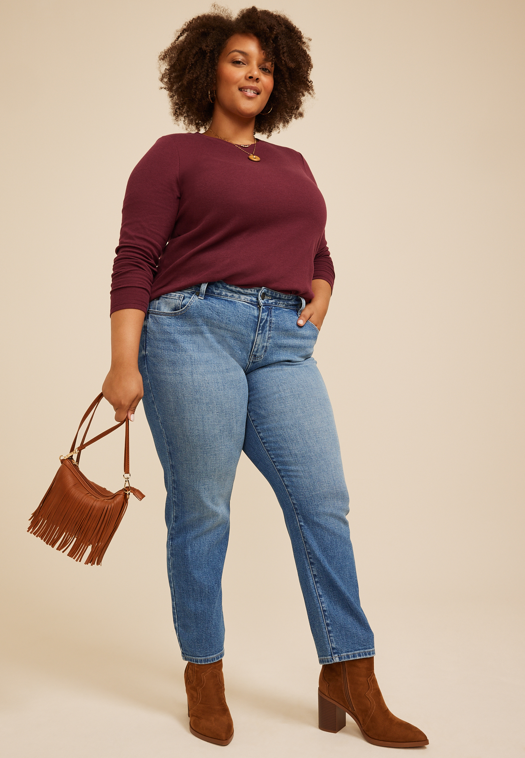Plus Size KanCan™ Mid Rise Cigarette Skinny Jeans, C3337, large