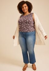 Plus Size Bubble Hem Tank Top, C1210, small