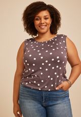 Plus Size Bubble Hem Tank Top, C1210, small