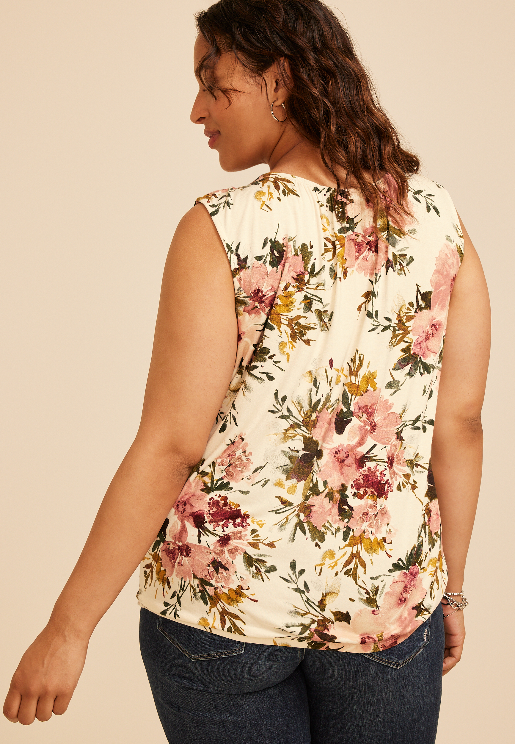 Plus Size Bubble Hem Tank Top, C5487, large