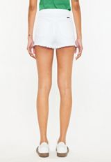 KanCan&trade; High Rise White Ripped Hem Wash 2.5in Short, C223, small