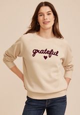 Grateful Embroidered Sweatshirt, C999, small