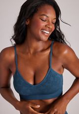 True Stretch Seamless Jacquard Bralette, C3829, small