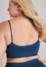 True Stretch Seamless Jacquard Bralette, POTENT PURPLE, small