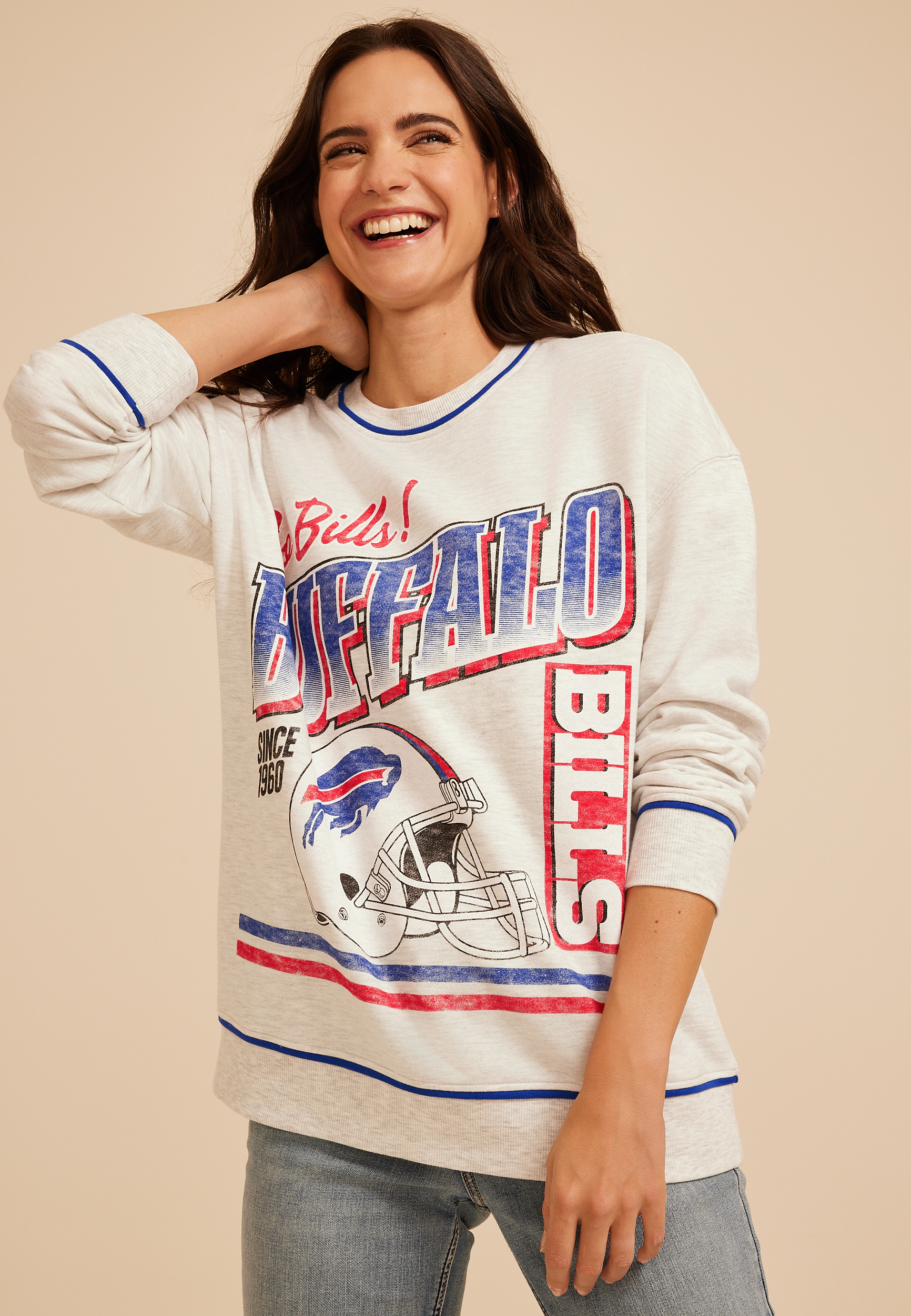 NFL® Crew Neck Sweatshirt, C2461, large