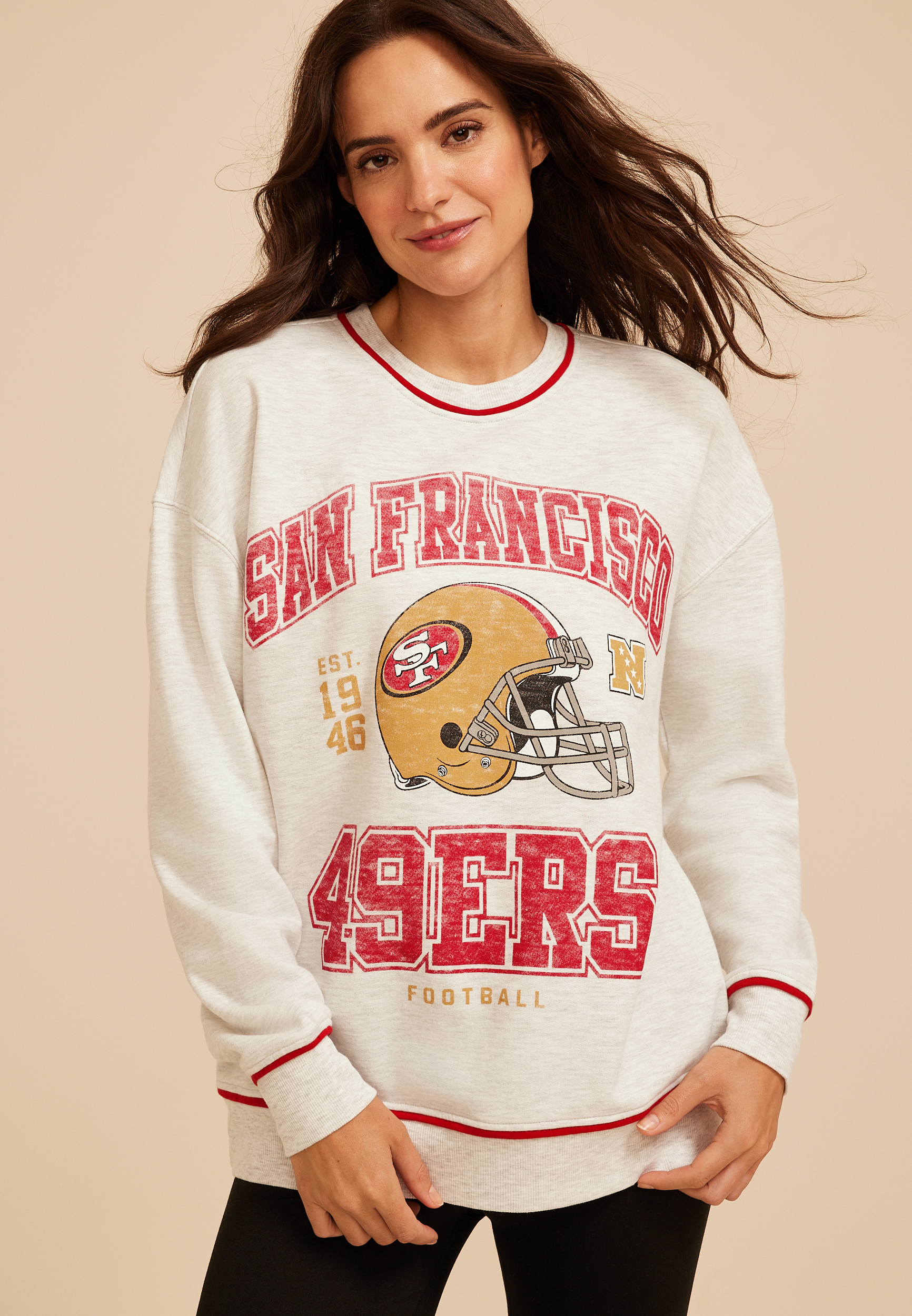 NFL® Crew Neck Sweatshirt, C8485, large