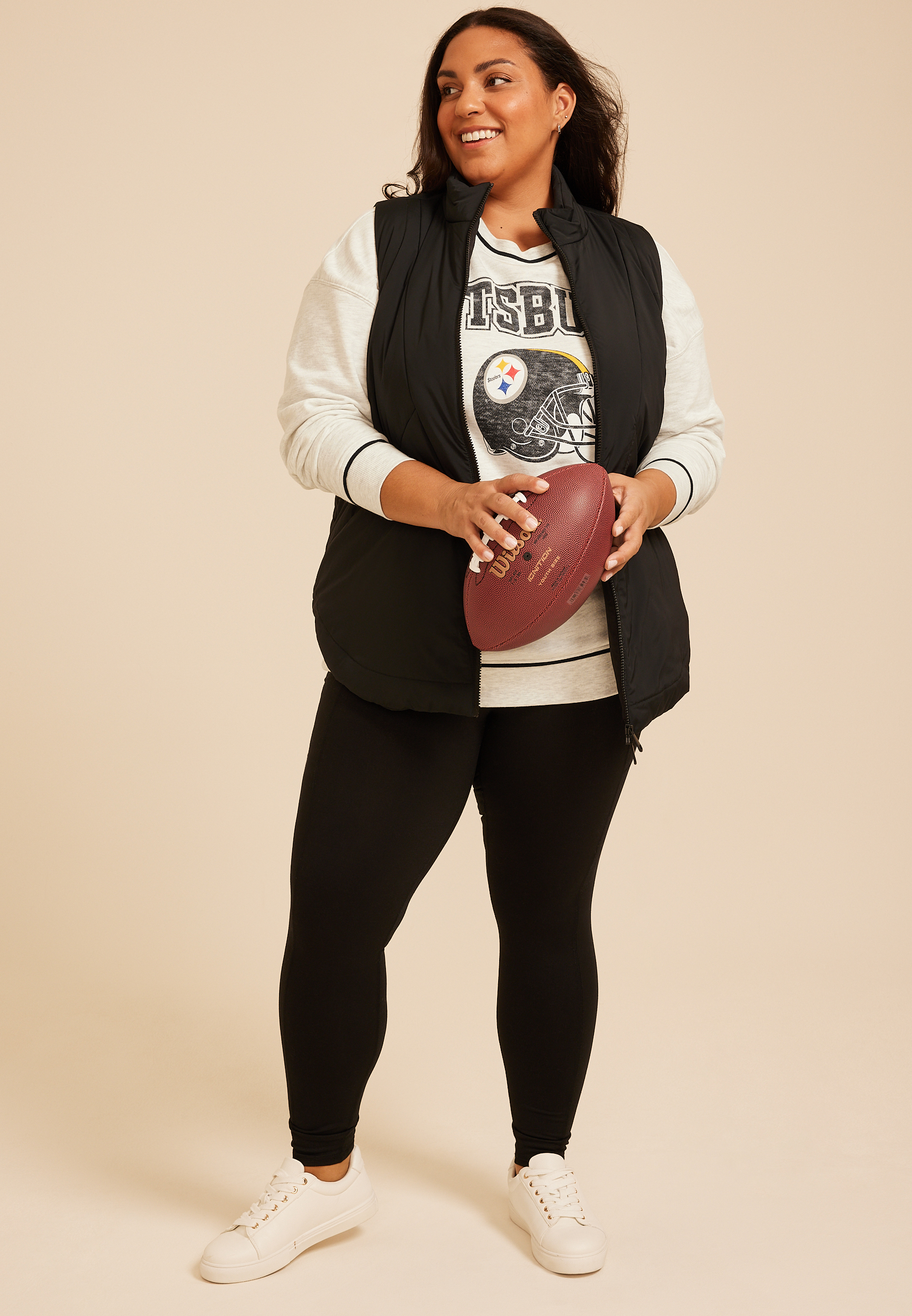 Plus Size NFL Crew Neck Sweatshirt