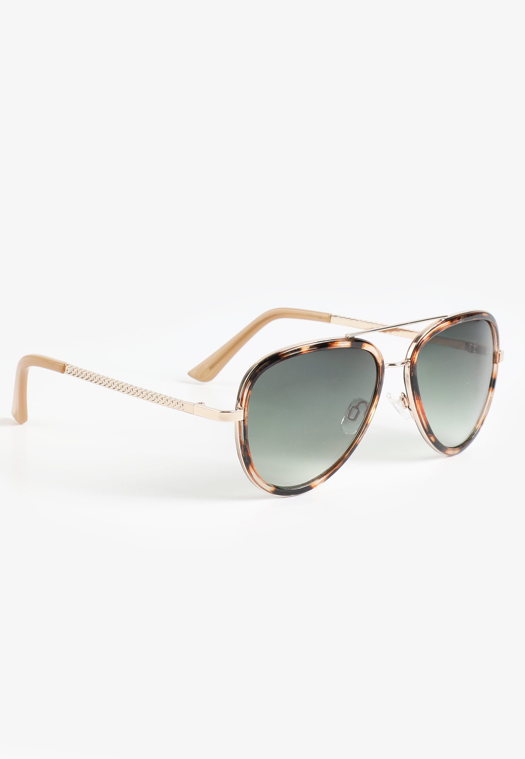 Tortoise Rim Aviator Sunglasses