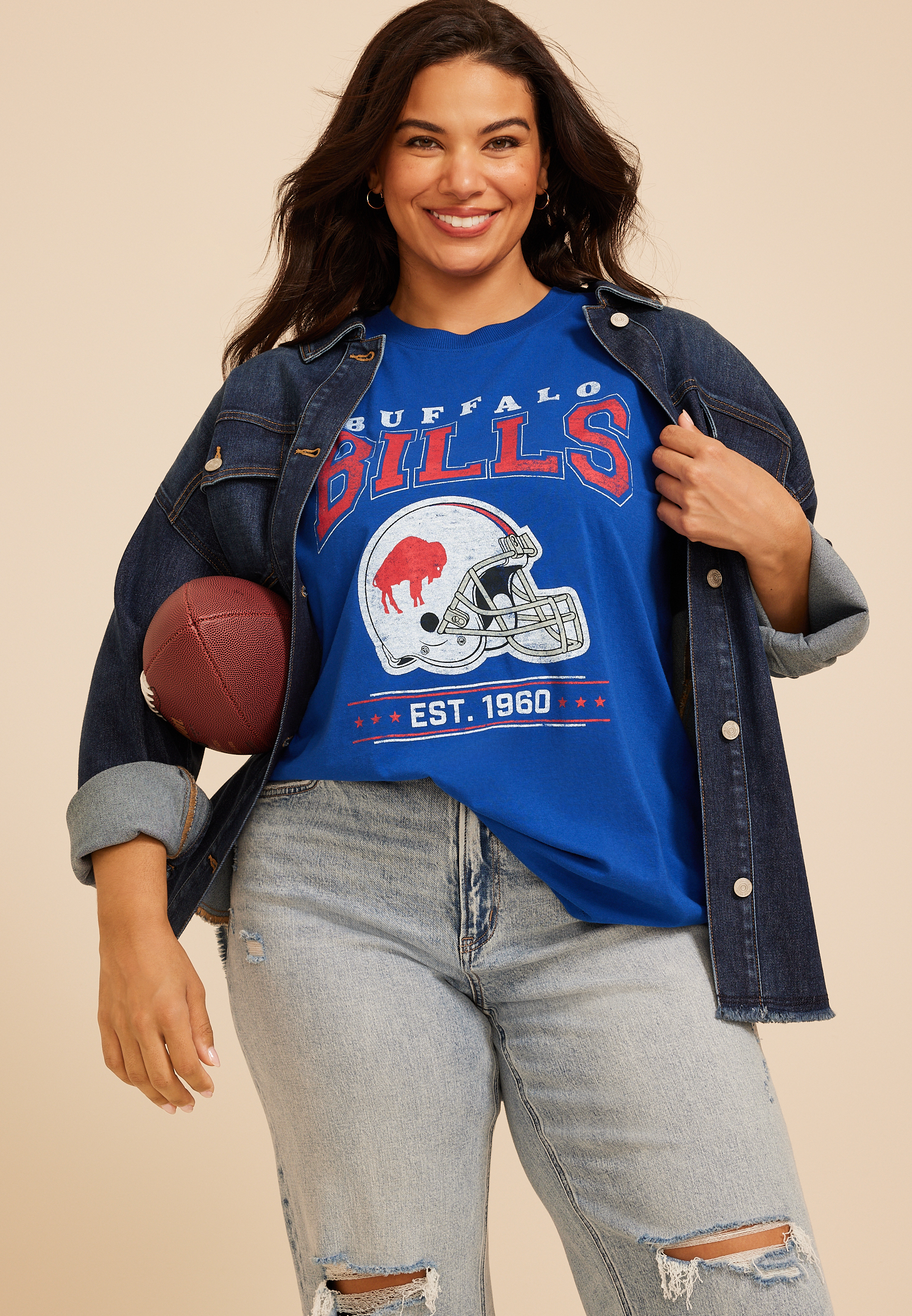 Plus Size NFL Oversized Fit Graphic Tee