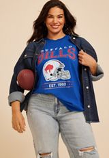 Plus Size NFL® Oversized Fit Graphic Tee, C2461, small