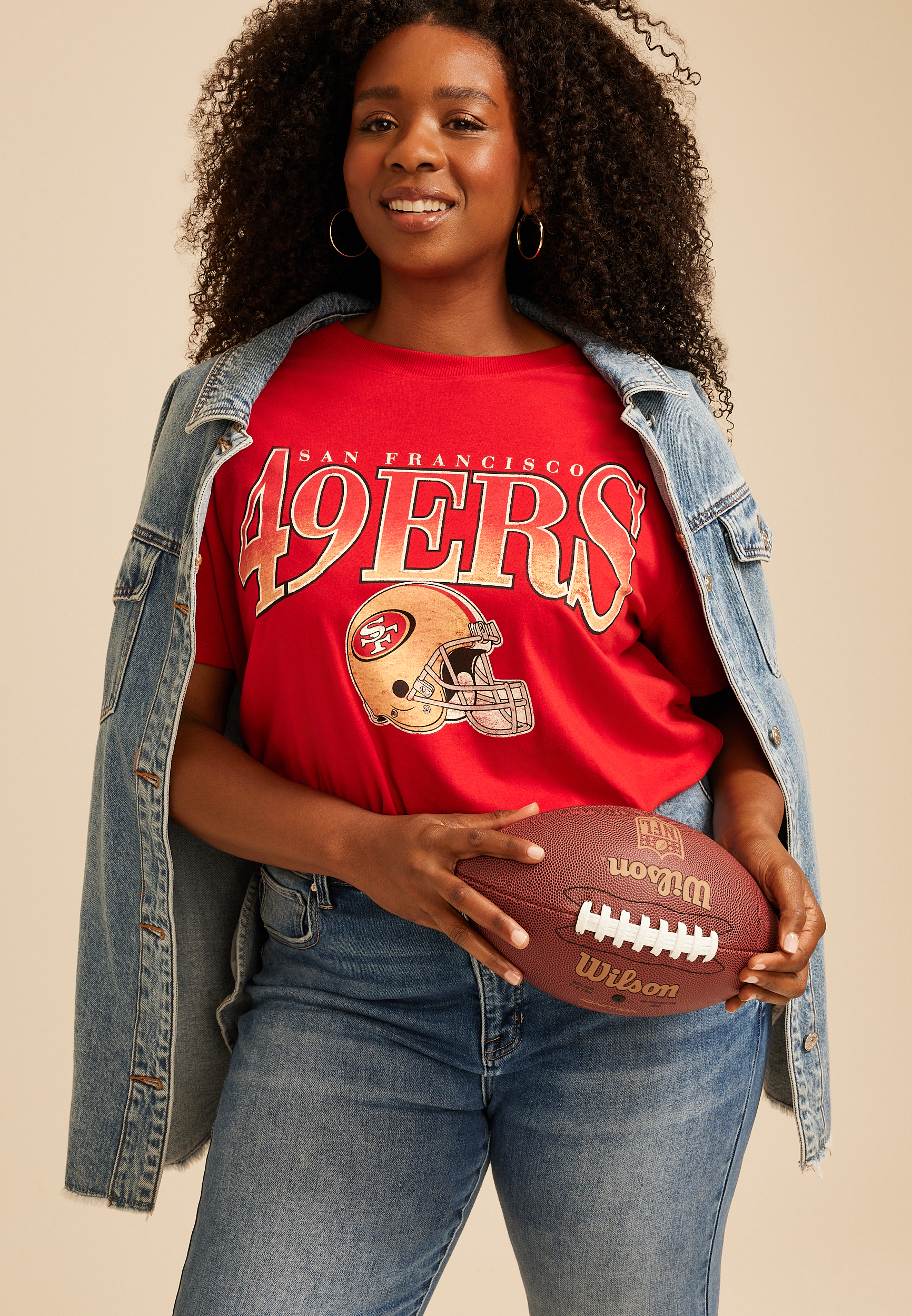 Plus Size NFL Oversized Fit Graphic Tee