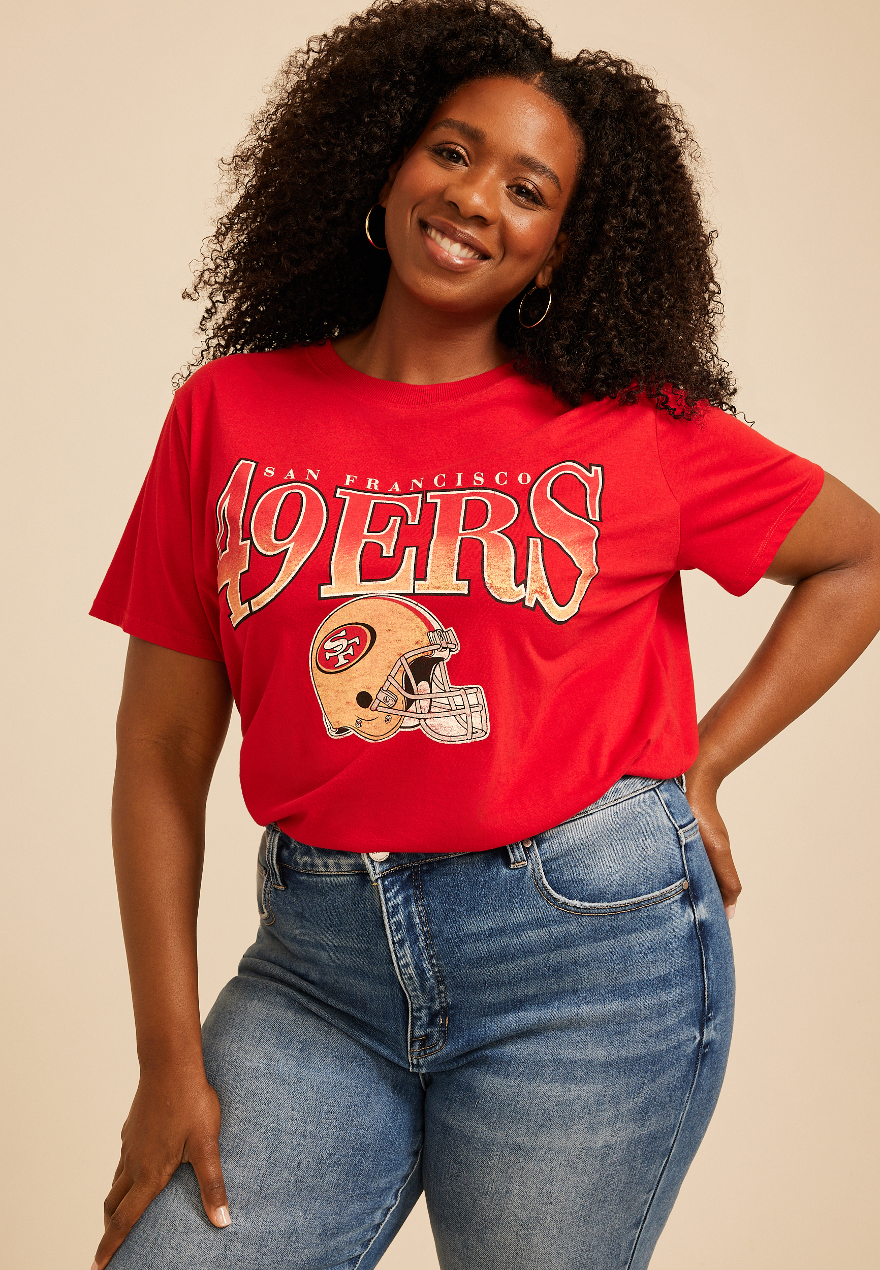 Plus Size NFL® Oversized Fit Graphic Tee, C8485, large