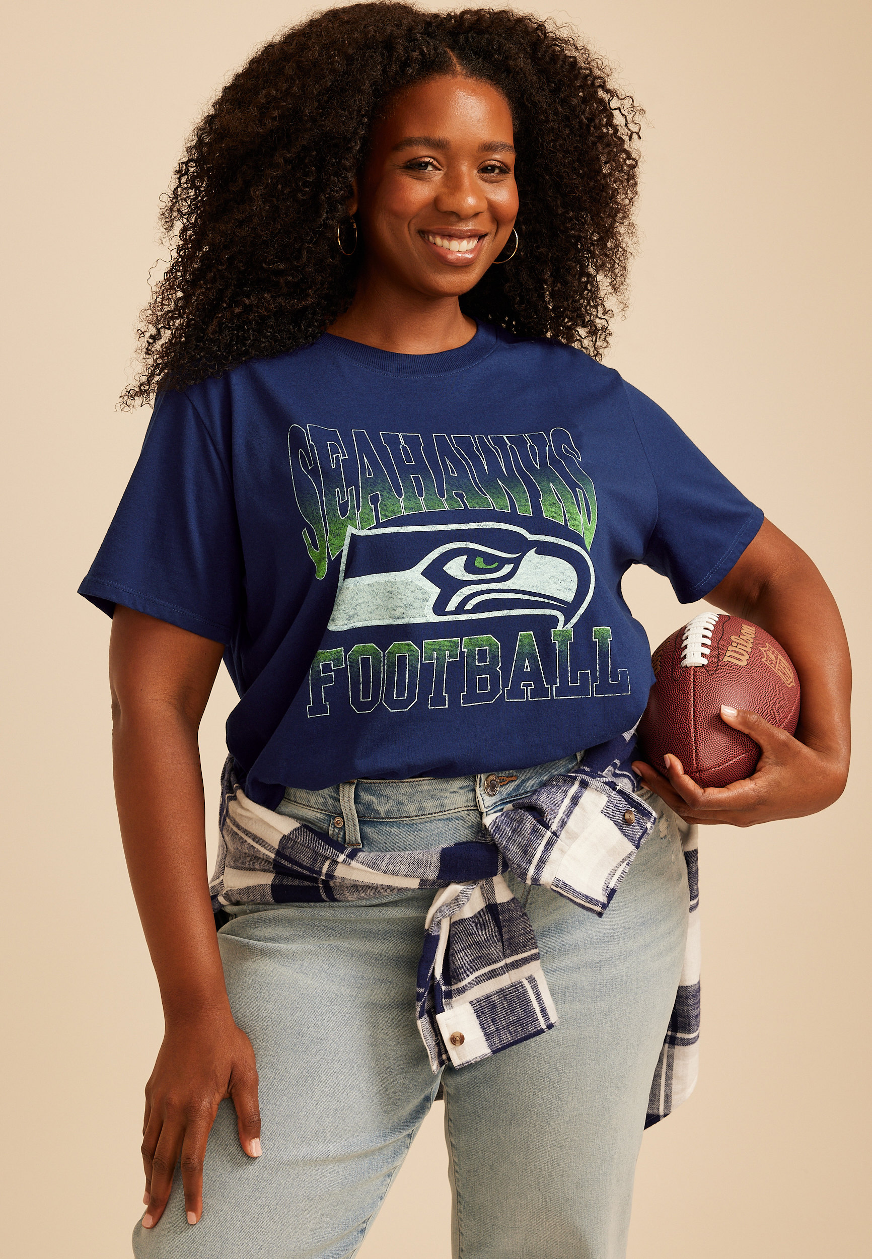 Plus Size NFL Oversized Fit Graphic Tee