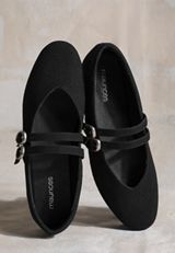 SuperCush Perforated Double Strap Mary Jane Flats, C106, small