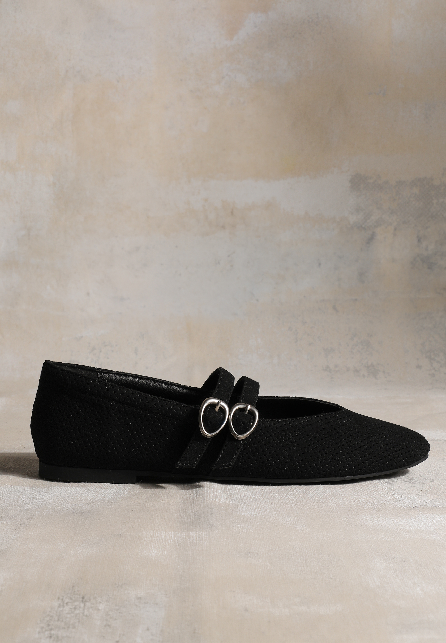 SuperCush Perforated Double Strap Mary Jane Flats, C106, large
