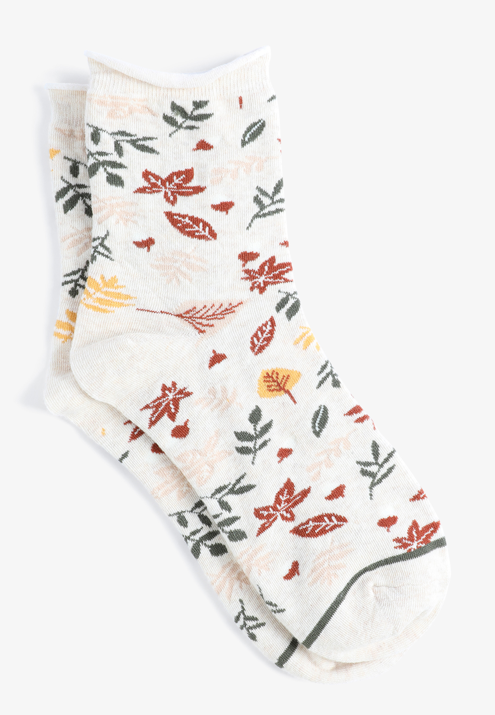 Fall Leaves Short Crew Socks