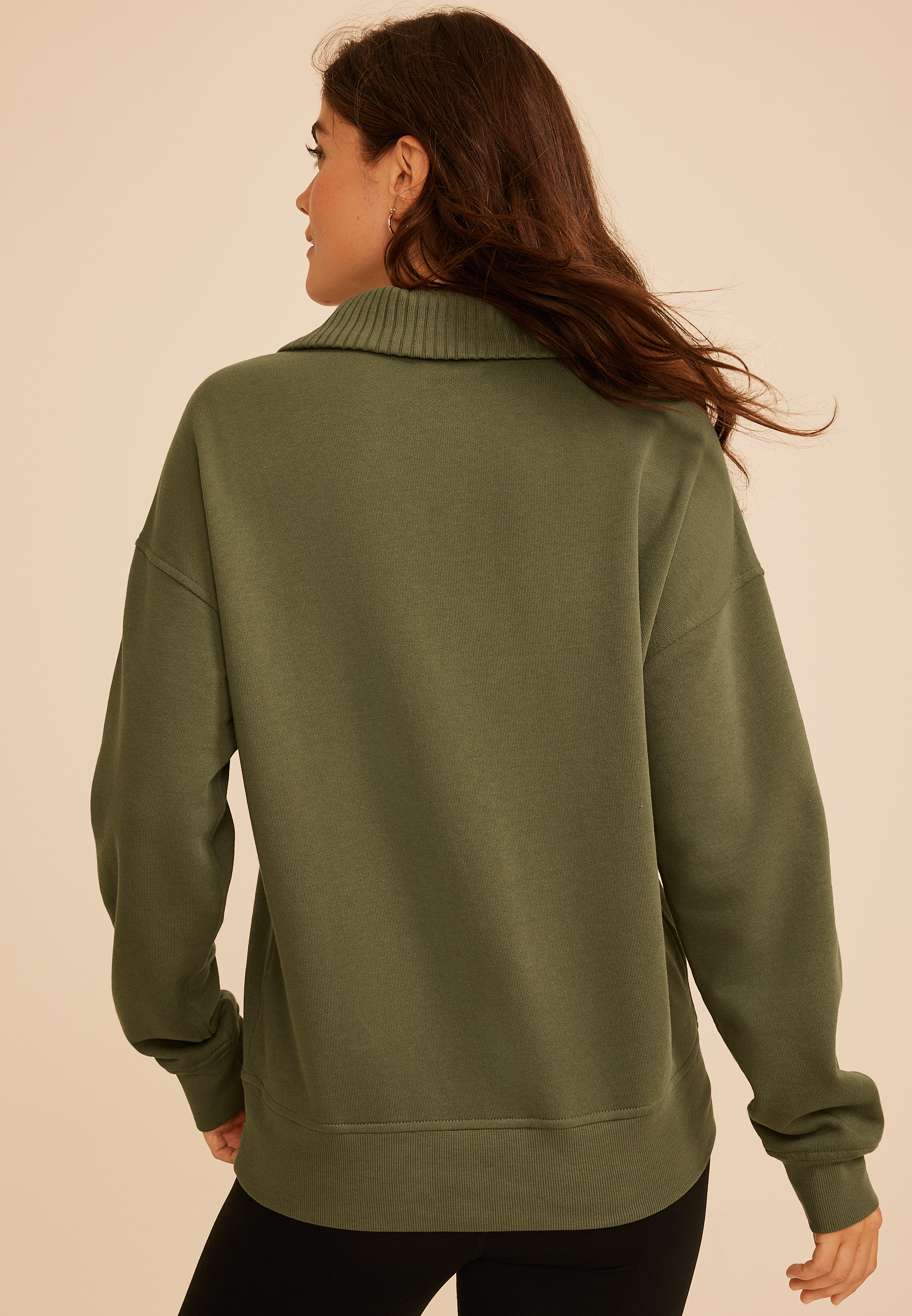 Quarter Button Front Pullover, C9161, large