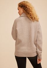 Quarter Button Front Sweatshirt, C1923, small