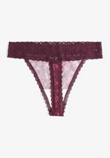 Simply Comfy Cotton Cherry Print Thong Panty, C9028, small