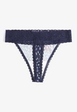 Simply Comfy Cotton Printed Thong Panty, C6666, small