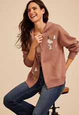 Snoopy Halloween Zip Front Hoodie, C5713, small