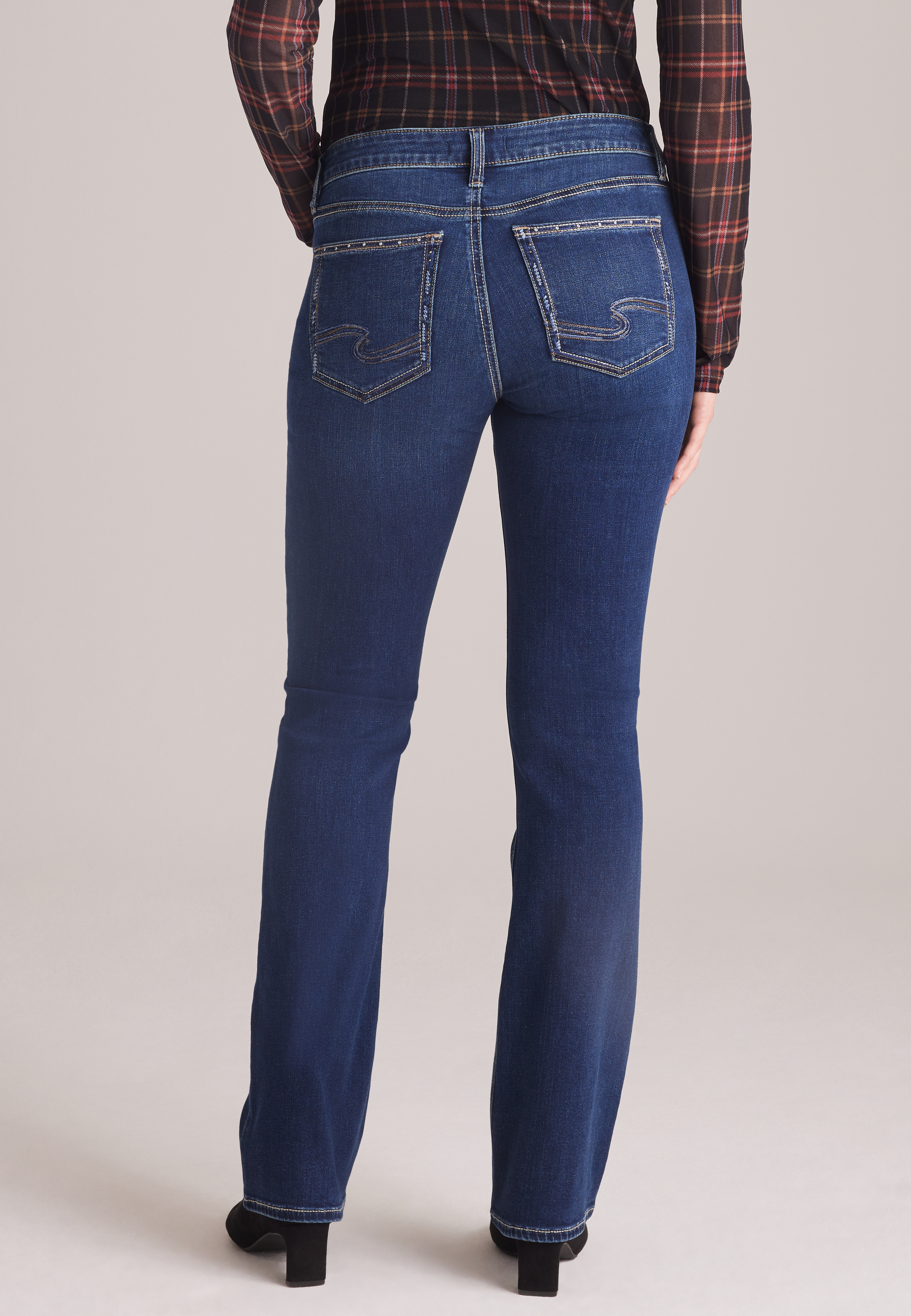 Silver Jeans Co. ® Suki Curvy Mid Rise Embellished Slim Boot Jeans, C258, large