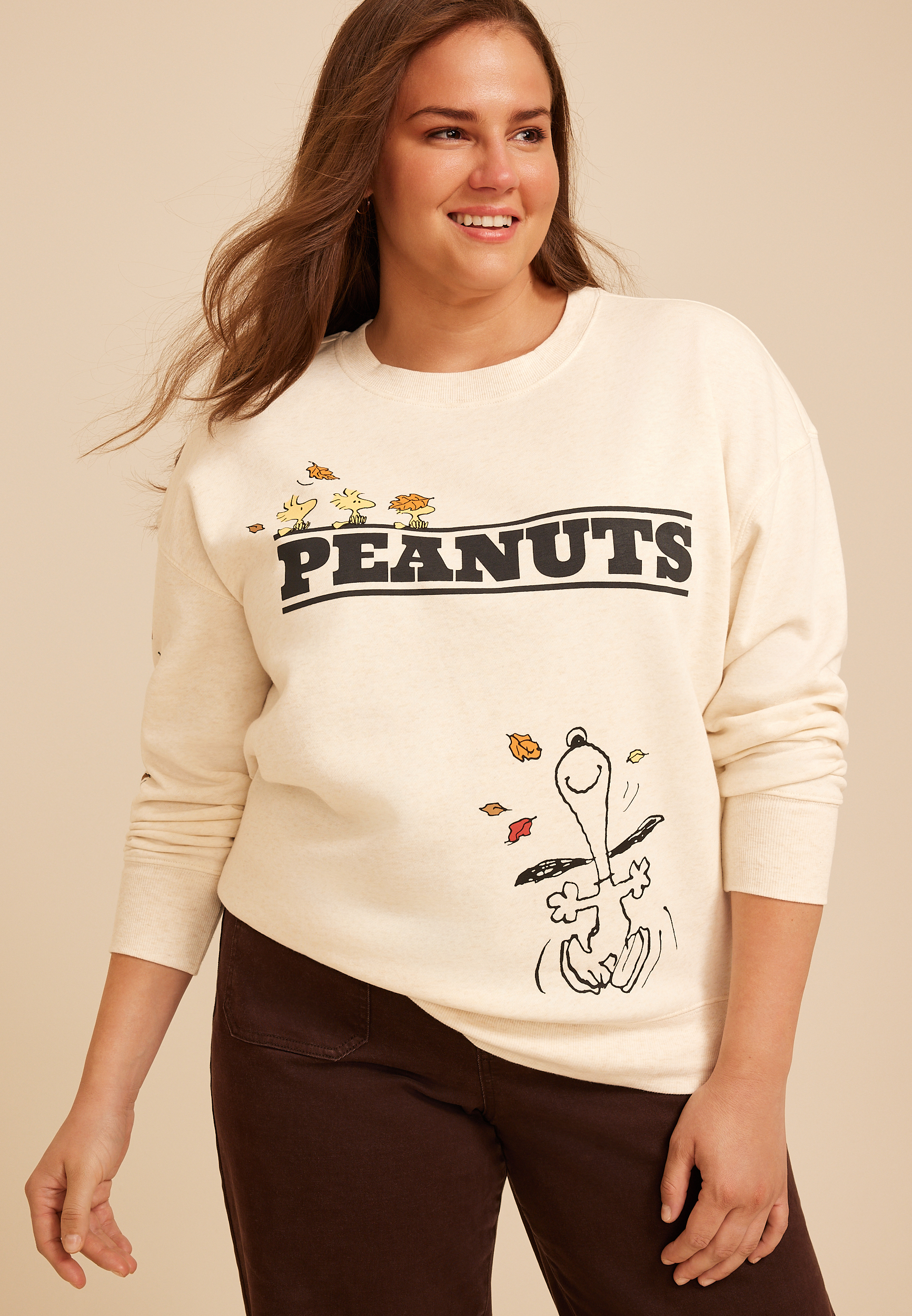 Plus Size Peanuts Snoopy Fall Graphic Sweatshirt, C3363, large