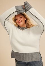 Plus Size Reversible Teddy Sherpa Pullover, C3042, small