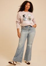 Plus Size Peanuts Sweatshirt, C3591, small
