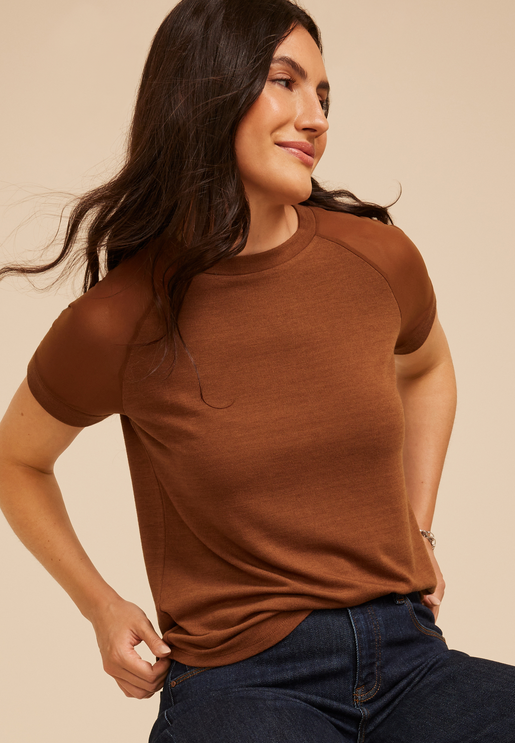 24/7 Mesh Raglan Sleeve Tee