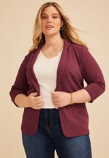Plus Size Versa Open Front Blazer, C8758, small