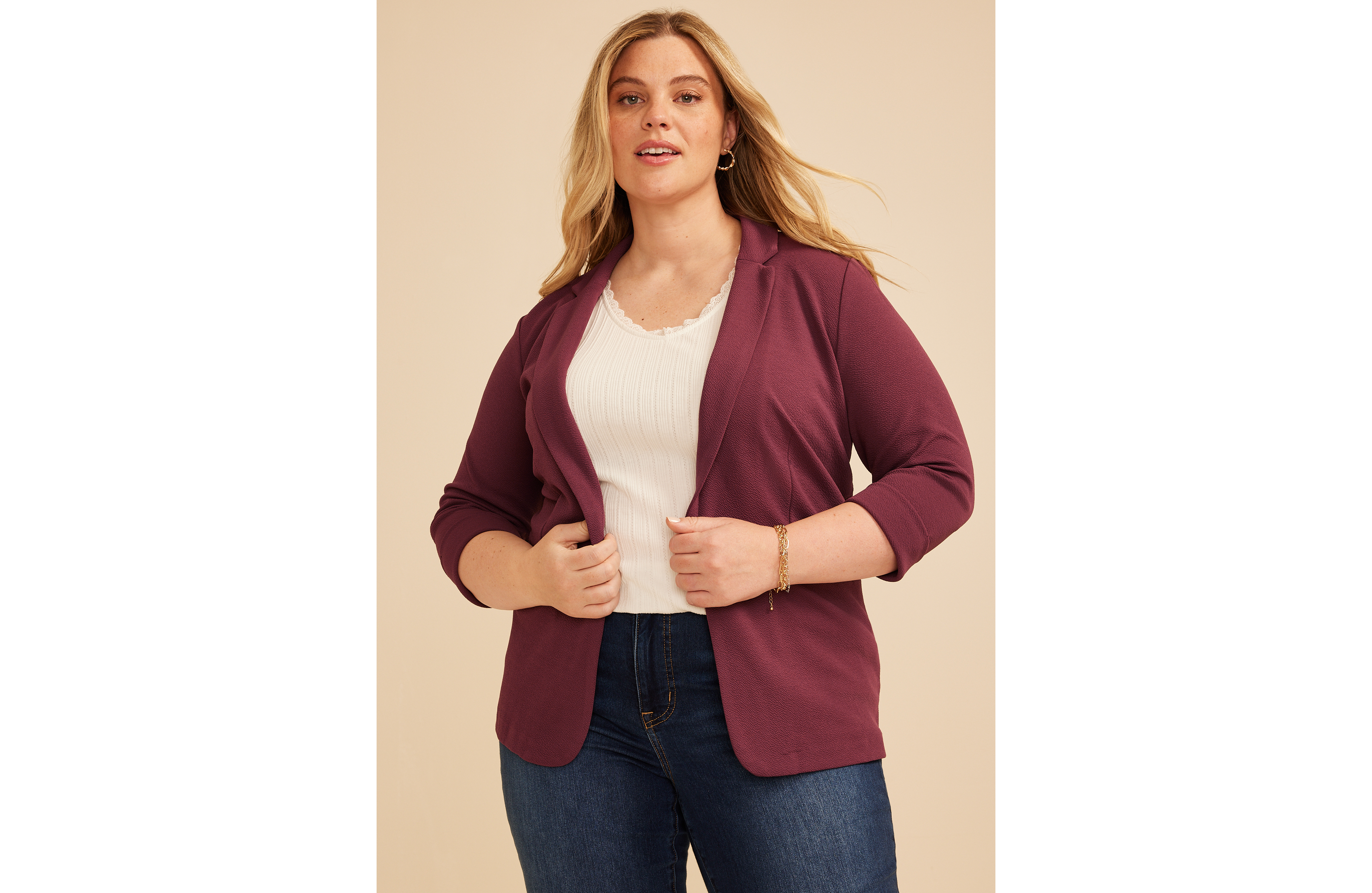 Plus Versa Open Front Blazer
