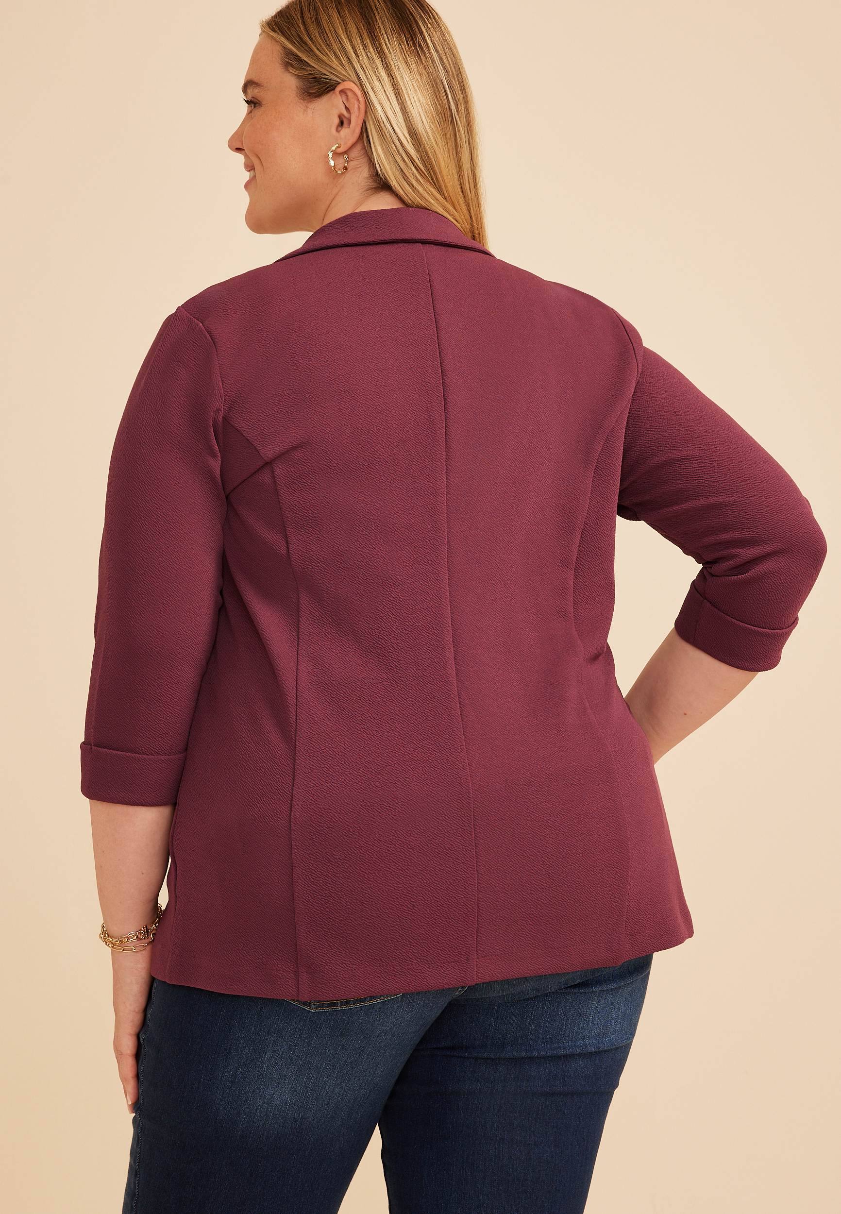 Plus Size Versa Open Front Blazer, C8758, large