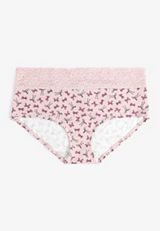Simply Comfy Cotton Bow Print Boybrief Panty, C6942, small