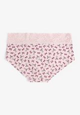 Simply Comfy Cotton Bow Print Boybrief Panty, C6942, small