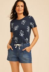 Project Indigo High Rise Tie Waist 3.5in Short, DARK SANDBLAST, small