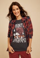 Snoopy Haunted Doghouse Classic Fit Graphic Tee, C106, small