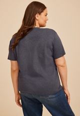Plus Size Floral Skull Vintage Fit Graphic Tee, C106, small