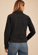 Black Denim Jacket, C106, small