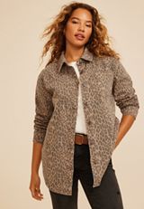 Leopard Denim Shacket, C3681, small