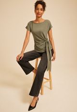 Boat Neck Side Tie Tee, C3142, small