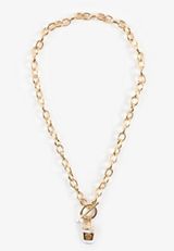 Pumpkin Latte Charm Toggle Necklace, C605, small