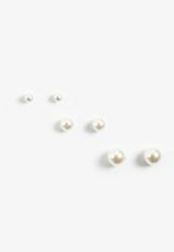 Faux Pearl Stud Earring Set, C431, small