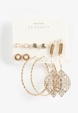 Gold Mixed Earring Set, C605, small