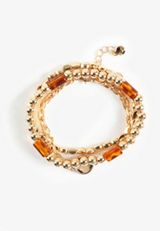 Gold And Tortoise Bracelet Set, C605, small