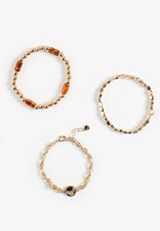 Gold And Tortoise Bracelet Set, C605, small