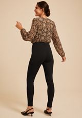 High Rise Pull On Ponte Skinny Pant, C106, small